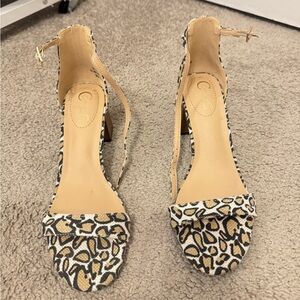 C Comfort Leopard Print Heels Size 7M